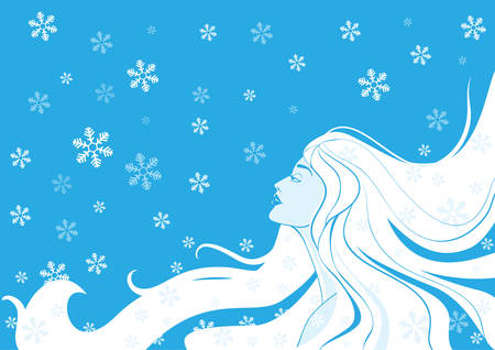 woman winter. Vector illustrationのイラスト素材