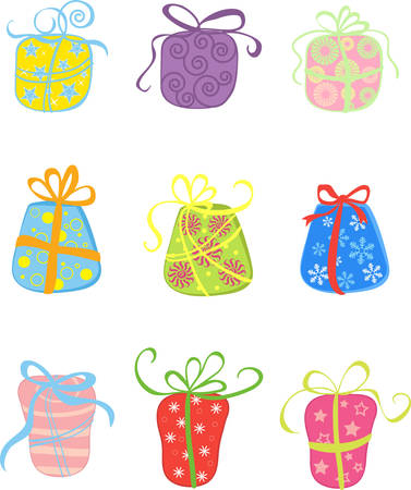 Presents background set. Vector illustration.のイラスト素材