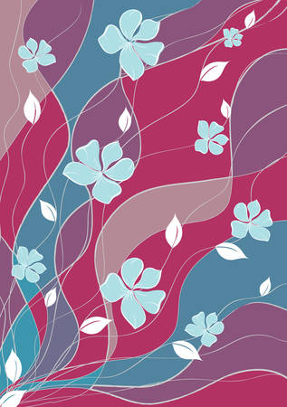 Abstract background summer flowersのイラスト素材