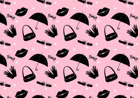 seamless background glamour pinkのイラスト素材