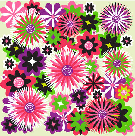 abstract floral backgroundのイラスト素材