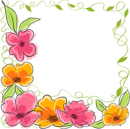 Abstract floral backgroundのイラスト素材