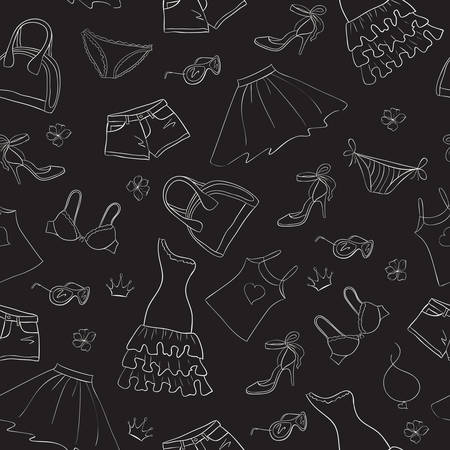 seamless fashion background vector illustration colorful clipartのイラスト素材