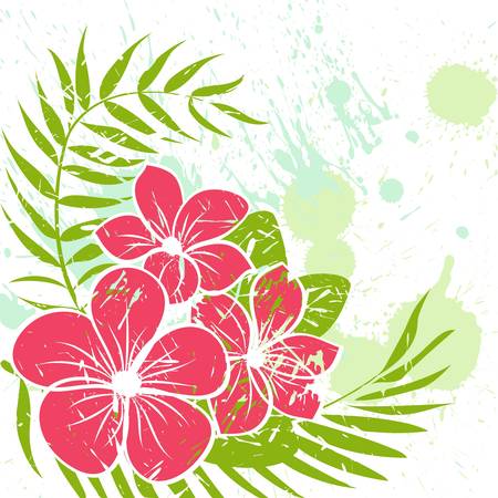 Flower grunge backgroundのイラスト素材