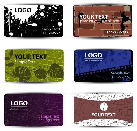 set of templates for business cardsのイラスト素材