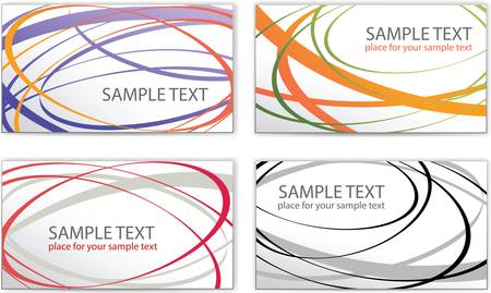 set of templates for business cardsのイラスト素材