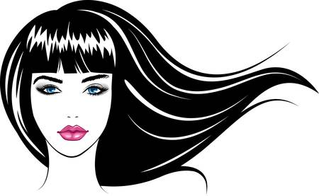 Abstract beauty face girl. Colorful vector illustrationのイラスト素材