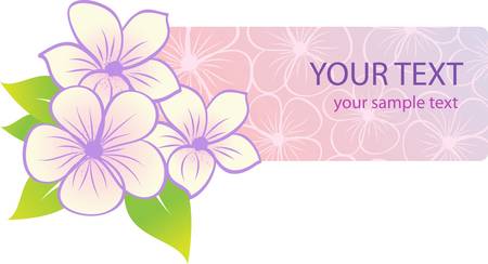 beautiful tropical floral banner. Colorful vector illustrationのイラスト素材