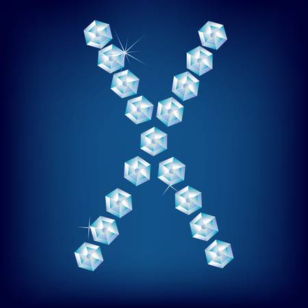 Vector Diamond alphabet. Title letter. Title letter.のイラスト素材