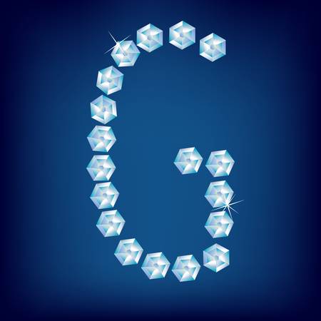 Vector Diamond alphabet. Title letter. Title letter.のイラスト素材