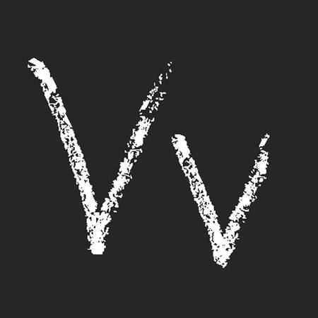 pencil or charcoal chalk alphabet letter. Vectorのイラスト素材