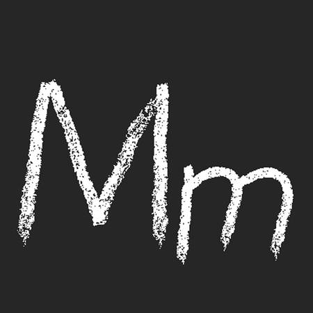 pencil or charcoal chalk alphabet letter. Vectorのイラスト素材