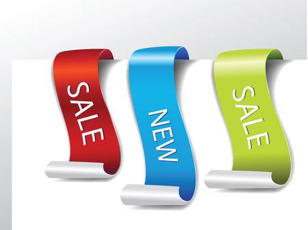 Web page set Sticker Designs. Vecor illustrationのイラスト素材