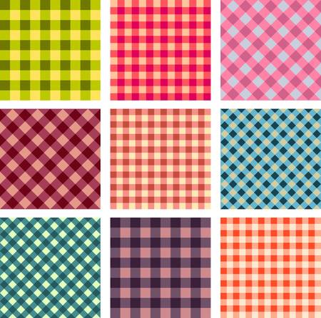 Abstract seamless square pattern set vector illustrationのイラスト素材
