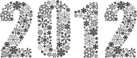 New Year holiday background with the numbers 2012のイラスト素材
