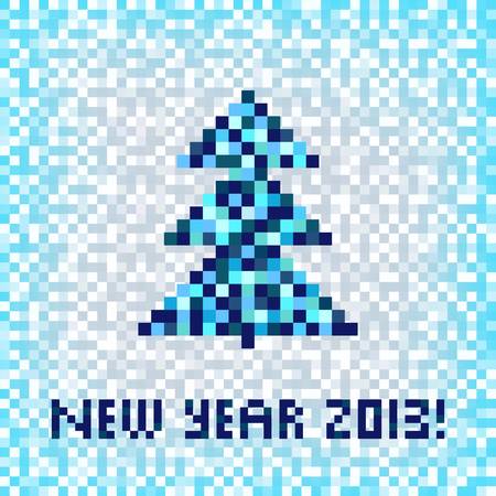 christmas winter pixel art modern geometric seamless pattern ornament background print designのイラスト素材