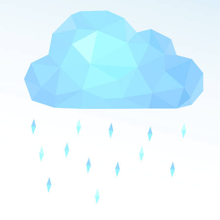 polygonal cloud  Vector illustrationのイラスト素材