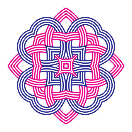 Contemporary doily round lace floral pattern card, circle, mandalaのイラスト素材