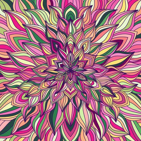 Mandala Round Ornament Pattern Elementのイラスト素材