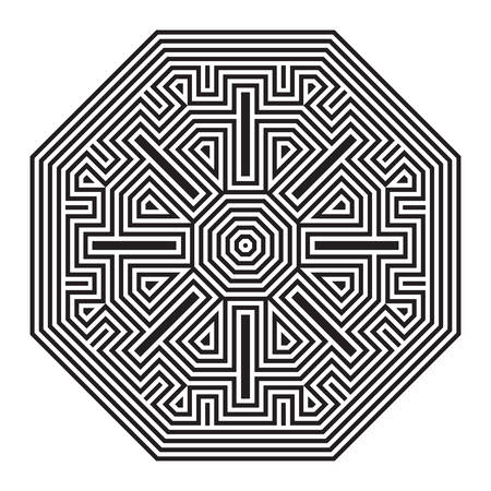 celtic knot doily round lace floral pattern card, circle, mandala, amuletのイラスト素材