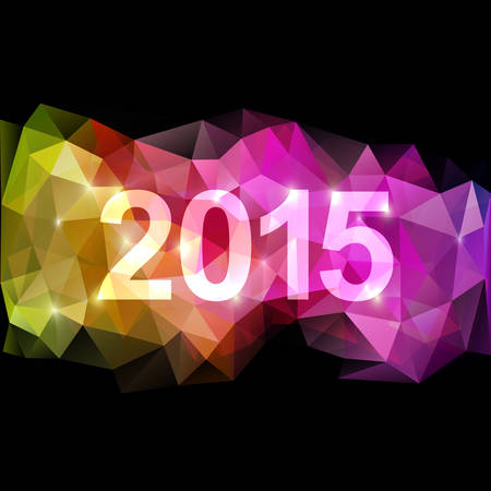 abstract fantasy christmas 2015 new year background, soft trianglesのイラスト素材