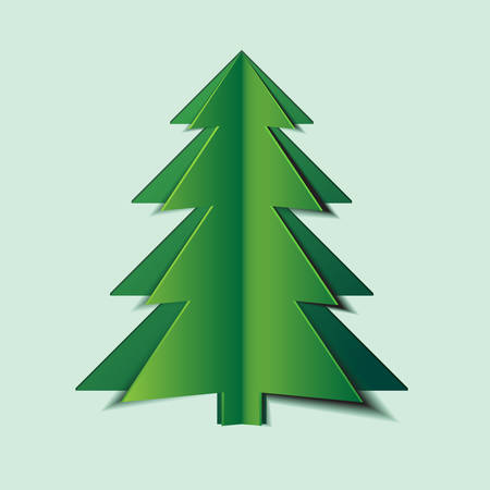 vector christmas tree. Vector illustration. Design element.のイラスト素材