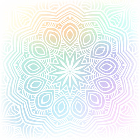 winter celtic knot doily round lace floral pattern card, circle, mandala, amuletのイラスト素材