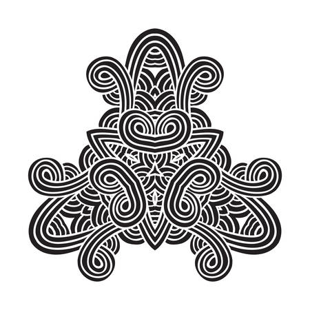 celtic knot doily round lace floral pattern card, circle, mandala, amuletのイラスト素材