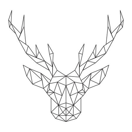 Polygonal Deer head. Creative art icon stylized. のイラスト素材