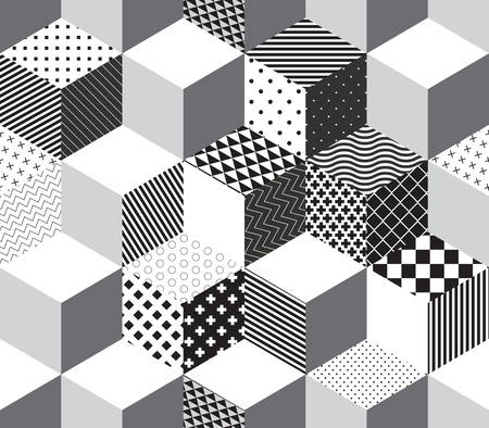  3d cubes pattern illustration. Background and Backdrop.のイラスト素材