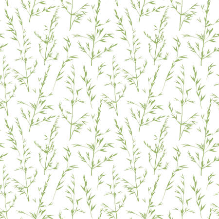 leaves vector seamless abstract hand drawn patternのイラスト素材
