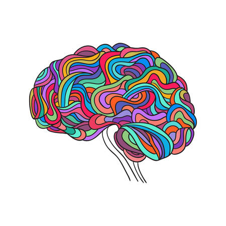 Creative concept of the human brain, vectorのイラスト素材