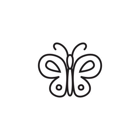 Butterfly outline vector iconのイラスト素材