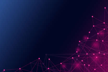 Modern technology background with cmyk polygonal grid. Abstract background