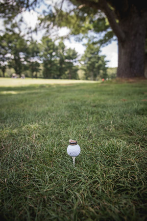 Wedding Day detail photos; golf course wedding, wedding bands, wedding rings, wedding ring and...