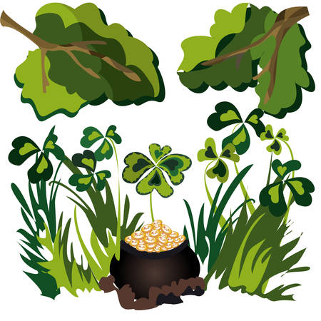 In the grass found gold. Patrick's dayのイラスト素材