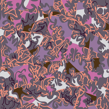 Seamless abstract hand-drawn pattern.のイラスト素材