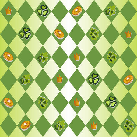 Seamless texture of clover. Vector background for St. Patrick's Day.のイラスト素材