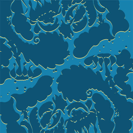 Floral abstract hand-drawn pattern. Background for fabulous designs.のイラスト素材