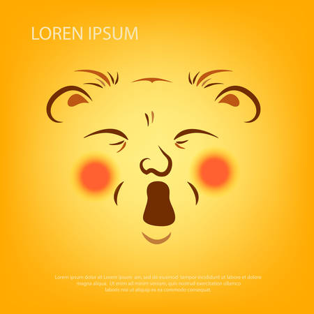 Vector smiley. A cute little creature. Expresses emotions. The emoticon smileys or grimaces.のイラスト素材