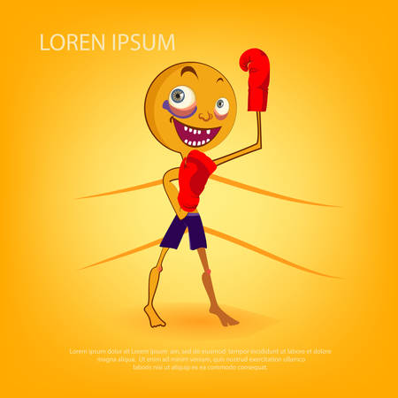 Vector smiley. A cute little creature. Expresses emotions. The emoticon smileys or grimaces.のイラスト素材