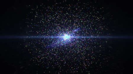 background, glowing crystals on the surface of a swimming pool