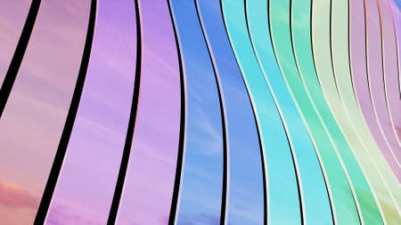 colorful ribbons - diagonalの写真素材