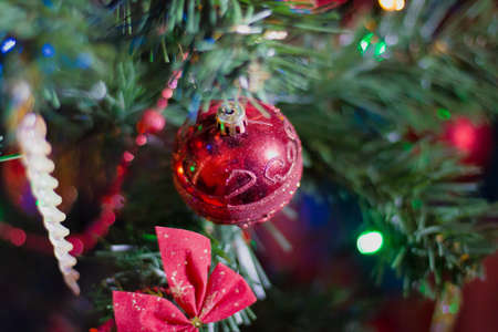 Christmas decoration winter background, toysの写真素材