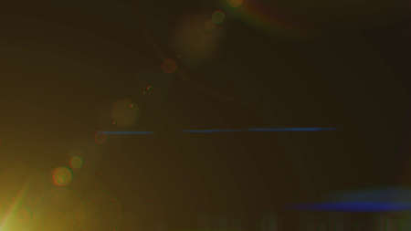 Real Lens Flare Shot in Studio over Black Background. Easy to add as Overlay or Screen Filter Photosの写真素材