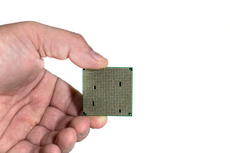 The processor in the persons hand