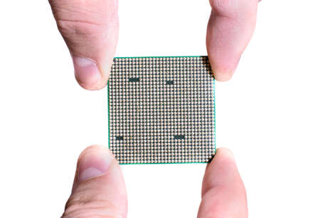 The processor in the persons hand
