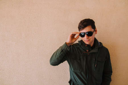 Portrait of a beautiful stylish guyの写真素材