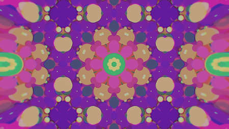Abstract Colorful Painted Kaleidoscopic Graphic Background. Futuristic Psychedelic Hypnotic Backdrop...