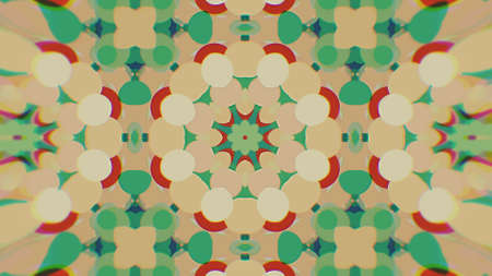Abstract Colorful Painted Kaleidoscopic Graphic Background. Futuristic Psychedelic Hypnotic Backdrop Pattern With Textureの写真素材